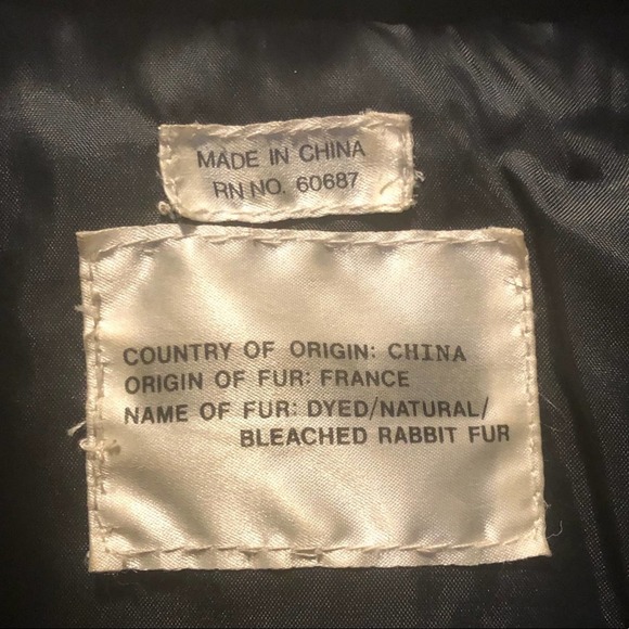 Vintage France Black rabbit fur coat M - Picture 9 of 11